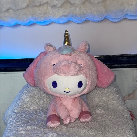 My melody bunny in a Pink Unicorn Plush Toy NWT - Picture 1 of 8